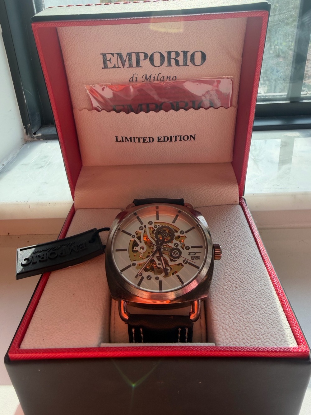 Tecno Sport Men's Automatic Watch - Orange & Silver
